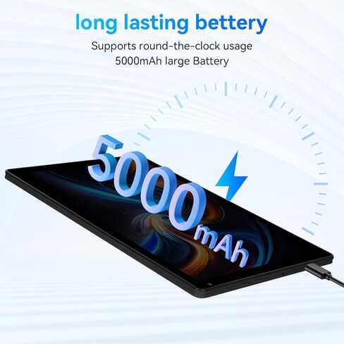 تابلت ZOFYWNAS، جهاز لوحي Android 15 بشاشة 10 بوصة، 20 جيجابايت + 128 جيجابايت + 2 تيرابايت، شاشة عالية الدقة 8 النواة، بطارية 5000 مللي أمبير، كاميرا مزدوجة، معرف الوجه، خفيف الوزن، أسود in Kuwait