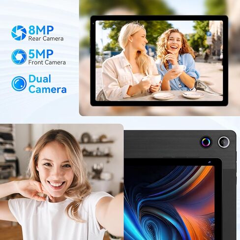 تابلت ZOFYWNAS، جهاز لوحي Android 15 بشاشة 10 بوصة، 20 جيجابايت + 128 جيجابايت + 2 تيرابايت، شاشة عالية الدقة 8 النواة، بطارية 5000 مللي أمبير، كاميرا مزدوجة، معرف الوجه، خفيف الوزن، أسود in Kuwait