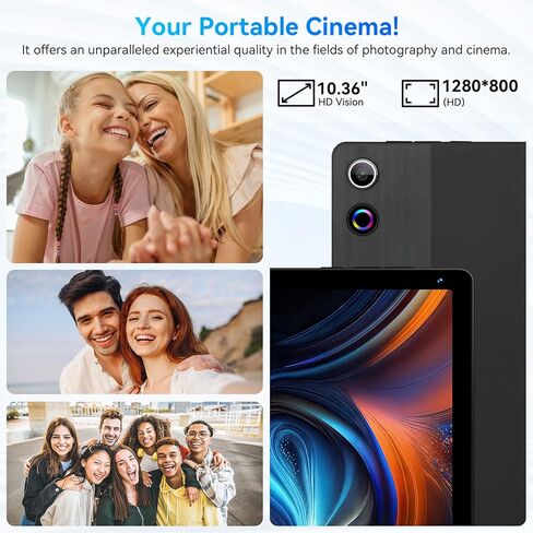 ZOFYWNAS Tablet, Android 15 Tablet 10 Inch, 20GB+128GB+2TB, 8-Core HD Display, 5000mAh Battery,Dual Camera, Face ID, Slim Lightweight,Black in Kuwait