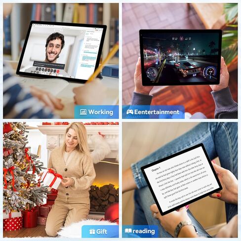تابلت ZOFYWNAS، جهاز لوحي Android 15 بشاشة 10 بوصة، 20 جيجابايت + 128 جيجابايت + 2 تيرابايت، شاشة عالية الدقة 8 النواة، بطارية 5000 مللي أمبير، كاميرا مزدوجة، معرف الوجه، خفيف الوزن، أسود in Kuwait