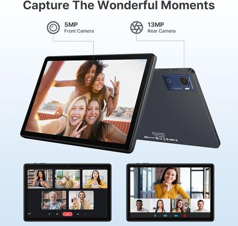 جهاز لوحي Android 16 مقاس 10.1 بوصة 2026، جهاز لوحي بمعالج ثماني النواة مع ذاكرة وصول عشوائي سعتها 12 جيجابايت + ذاكرة تخزين داخلية 64 جيجابايت + 512 جيجابايت قابلة للتوسيع، أجهزة لوحية بكاميرا 5+13 ميجابكسل مع بطارية 7000 مللي أمبير في الساعة، جيميني AI، in Kuwait