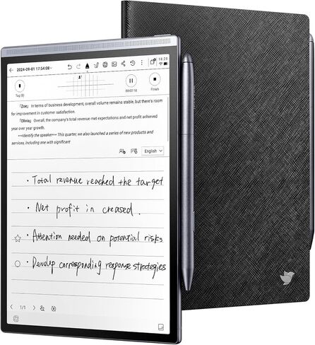 iflytek AINOTE Air 2 Bundle - Black Folio Case, 8.2-inch AI Note-Taking Tablet Writing Paper Tablets, Digital Notebook with Pen, Voice-to-Text Transcription, Chatgpt Support (Renewed) in Saudi Arabia