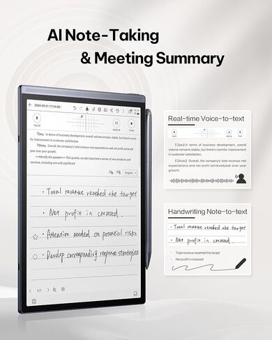 iflytek AINOTE Air 2 Bundle - Black Folio Case, 8.2-inch AI Note-Taking Tablet Writing Paper Tablets, Digital Notebook with Pen, Voice-to-Text Transcription, Chatgpt Support (Renewed) in Saudi Arabia