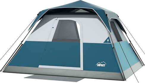 6 Person Instant Camping Tent with Rainfly, 60s Easy Setup Family Cabin Tent 10x9ft, 1200mm Waterproof & Skylight Ventilation, Portable Shelter for Outdoor Camping, Hiking, Backyard in Saudi Arabia
