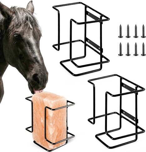 U0U 2 Pcs Salt Block Holder for Deer Blocks,Rust Resistant Mineral Block Holder,Salt Lick Block Holder for Horses Deer Cattle Sheep Goats Livestock,Fits Standard 4 lb Salt Blocks in Saudi Arabia