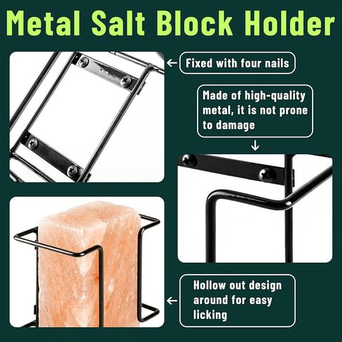 U0U 2 Pcs Salt Block Holder for Deer Blocks,Rust Resistant Mineral Block Holder,Salt Lick Block Holder for Horses Deer Cattle Sheep Goats Livestock,Fits Standard 4 lb Salt Blocks in Saudi Arabia
