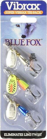 Blue Fox Tri-Pack Contains 3 Each #1 Plain Super Vibrax, 1/8, Multi in Saudi Arabia