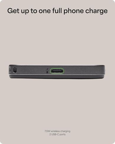 Mophie Powerstation Prime Wireless 5K Power Bank - Magnetic Wireless Portable Charger 5,000mAh Internal Battery External Battery Pack Slim Profile Travel Power Bank with Hidden Digital Display - Gray in Saudi Arabia
