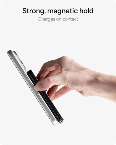Mophie Powerstation Prime Wireless 5K Power Bank - Magnetic Wireless Portable Charger 5,000mAh Internal Battery External Battery Pack Slim Profile Travel Power Bank with Hidden Digital Display - Gray in Saudi Arabia