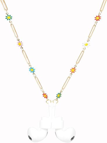 Female Magnetic Cute Gold Love Heart Beads Strap Holder Necklace Which Compatible with Airpods Pro 3 2 1 in Saudi Arabia