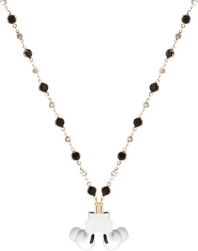 Female Magnetic Cute Gold Love Heart Beads Strap Holder Necklace Which Compatible with Airpods Pro 3 2 1 in Saudi Arabia