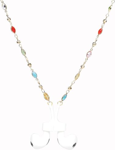 Female Magnetic Cute Gold Love Heart Beads Strap Holder Necklace Which Compatible with Airpods Pro 3 2 1 in Saudi Arabia