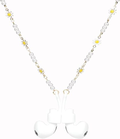 Female Magnetic Cute Gold Love Heart Beads Strap Holder Necklace Which Compatible with Airpods Pro 3 2 1 in Saudi Arabia