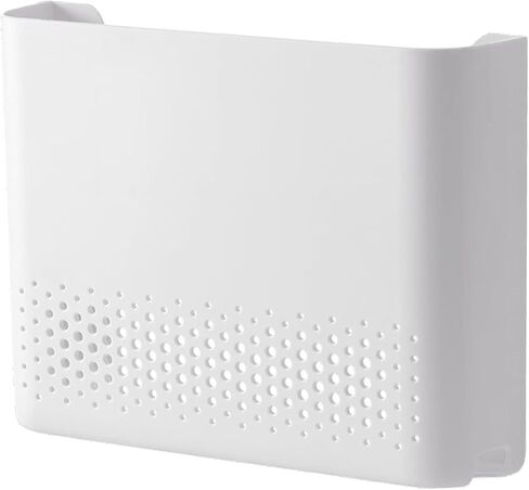 Wall Mounted WiFi Router Storage Box, White ABS Router Organizer with Ventilation Holes, 10x7x2 Inch Cable Management Box for Living Room, Bedroom, TV Cabinet in Saudi Arabia