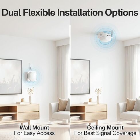 حامل حائط وسقف 2 في 1 لنظام eero 6 / eero 6+ شبكة WiFi - حامل تثبيت على الحائط معدني قوي لـ eero 6 مع تبديد الحرارة وتصميم صديق للإشارة، عبوة واحدة in Kuwait