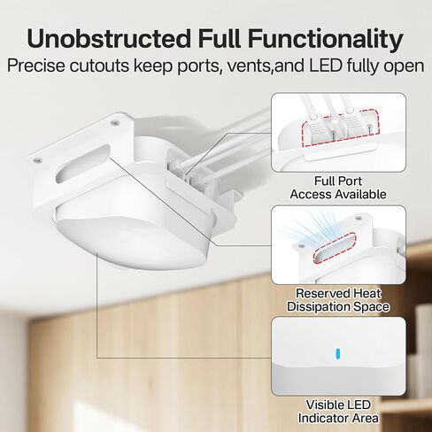 حامل حائط وسقف 2 في 1 لنظام eero 6 / eero 6+ شبكة WiFi - حامل تثبيت على الحائط معدني قوي لـ eero 6 مع تبديد الحرارة وتصميم صديق للإشارة، عبوة واحدة in Kuwait