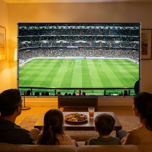120inch Outdoor Projector Screen with Stand: 16:9 4K HD Portable Projector Screen Outdoor Indoor - Projection Screen for Backyard, Camping, Theater in Saudi Arabia