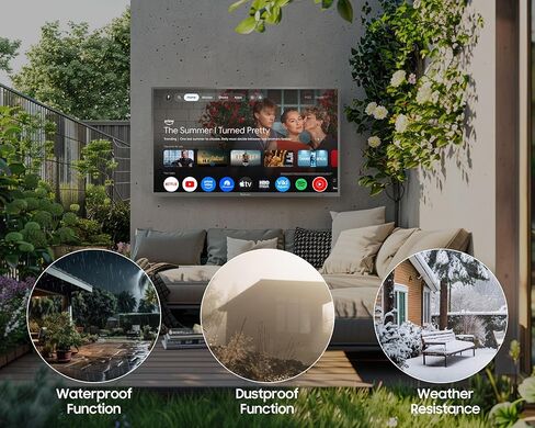 تلفزيون SYLVOX خارجي، تلفزيون QLED ذكي 55 بوصة، تلفزيونات خارجية مقاومة للطقس تدعم مساعد Google، 4K UHD، زاوية عرض واسعة، IP56 مقاوم للماء، تلفزيون QLED جزئي 1000 شمعة في المتر المربع (موديل 2026) in Kuwait