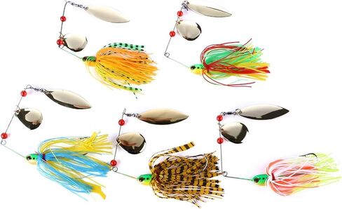 17G Metal Spoon Fishing Lure with 3D Eyes, Spinner Bait Wobbler Jig Head, High-Speed Willow Blade, Artificial Fish Tackle for Freshwater & Saltwater in Saudi Arabia