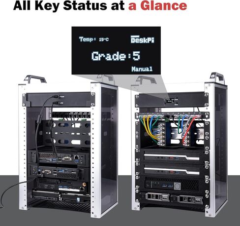 GeeekPi 10inch 1U Rack Mount Fan Unit with 4 Fans for DeskPi RackMate T1/T0/T2/T0 Plus/T1 Plus/TL1/10 inch Mini Server Rack in Saudi Arabia