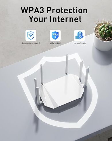 WiFi Router Routers for Wireless Internet - AX3000 WiFi 6 Router with 6 Wi-Fi Antenna Covers up to 3500 sq.ft, Connect 105 Devices,Gigabit Routers for Home Wi-Fi IPV6 Wireless in Saudi Arabia