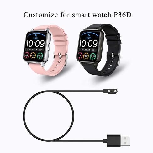 Soudorv Portable Magnetic Smart Watch Charger USB Charging Cable Cord Replacement for Smartwatch,2.84mm Magnetic Suction USB Charging Cable for T50 T60 Y88 T70 T31 P99 P32 P66 T80 S50 Y10 in Saudi Arabia