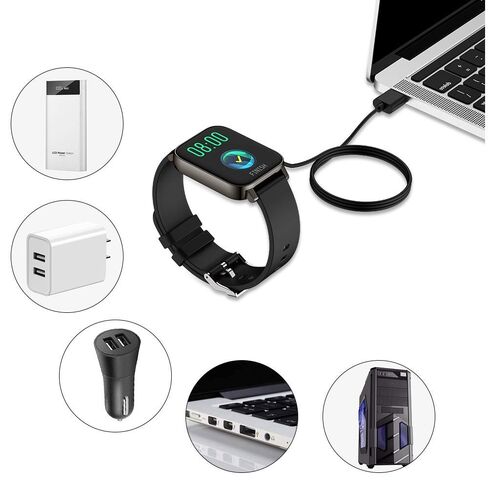 Soudorv Portable Magnetic Smart Watch Charger USB Charging Cable Cord Replacement for Smartwatch,2.84mm Magnetic Suction USB Charging Cable for T50 T60 Y88 T70 T31 P99 P32 P66 T80 S50 Y10 in Saudi Arabia