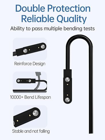 Charging Cable for iGPSPORT HR70 Heart Rate Monitor Armband, Magnetic USB Charging Cable USB Flexible Charging Cord Cable Accessories for iGPSPORT HR70，(2 Pack) in Saudi Arabia