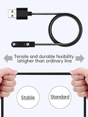 Charging Cable for iGPSPORT HR70 Heart Rate Monitor Armband, Magnetic USB Charging Cable USB Flexible Charging Cord Cable Accessories for iGPSPORT HR70，(2 Pack) in Saudi Arabia