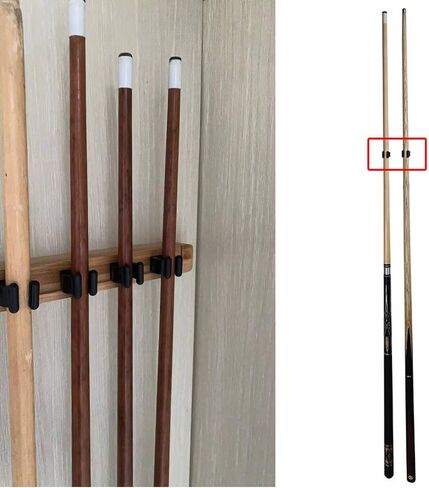 40 PCS Fishing Rod Clips, Wall Mounted Clamp for Fishing Rods and Billiards Snooker Cues, Storage Rack,Come with 100 PCS Screws, Black in Saudi Arabia