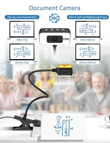 Webcam for PC, 4K Streaming Camera with Light, Web Camera for Desktop/Laptop Computer Webcam with Microphone, Plug and Play USB Web Cam with Bracket, for Live Streaming, Video Calls, and Meetings in Saudi Arabia