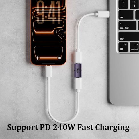 وصلة USB-C بسرعة 80 جيجابت في الثانية، وموسع محول USB من النوع C أنثى إلى أنثى بقوة 240 وات يدعم الشحن السريع PD بقدرة 240 وات، ونقل البيانات بسرعة 80 جيجابت في الثانية، وإخراج فيديو بسرعة 8 كيلو عند 60 هرتز. (3 عبوات) in Kuwait
