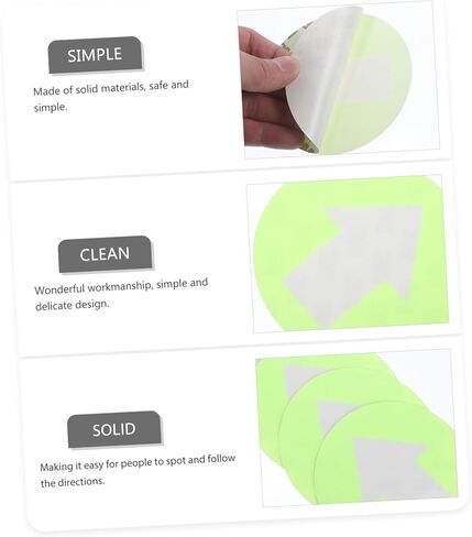 Totority 6pcs Trail Sign Stickers Directional Arrow Markers for Camping and Stairs Reflective Waterproof Easy to Install in Saudi Arabia