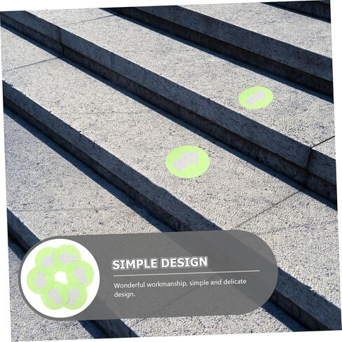 Totority 6pcs Trail Sign Stickers Directional Arrow Markers for Camping and Stairs Reflective Waterproof Easy to Install in Saudi Arabia