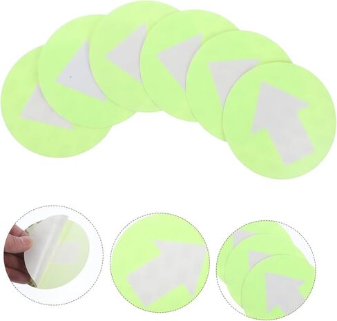 Totority 6pcs Trail Sign Stickers Directional Arrow Markers for Camping and Stairs Reflective Waterproof Easy to Install in Saudi Arabia
