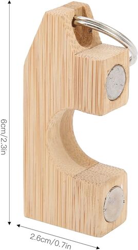 Bamboo Magnetic Fishing Rod Holder, Portable Fishing Rod Rack, Garage & Car Compatible, 6x2.6cm/2.3x1in in Saudi Arabia