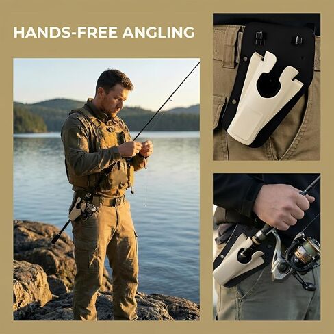 Fishing Rod Holster for Belt – Hands-Free Rod Holder for Fly Fishing, Shore Fishing & Bank Fishing, Universal Fishing Belt Clip, Quick Release Design in Saudi Arabia