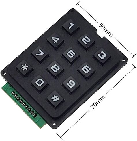 12 Keys Matrix Keypad 12 Keyboard Module 3x4 Buttons External Keypad Board with Pin Header (Welded) in Saudi Arabia