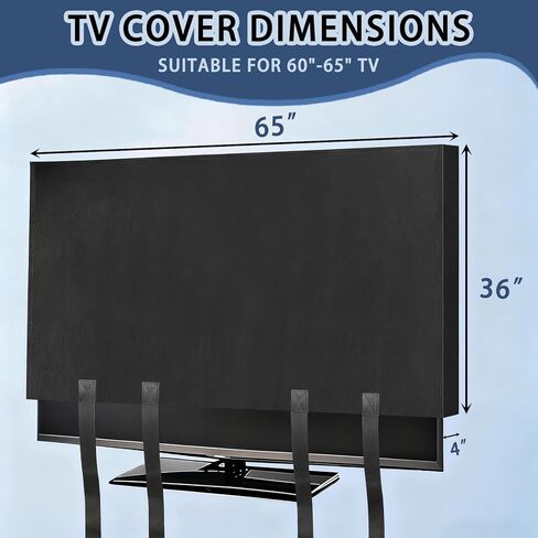 TV Moving Box 65 Inch, TV Cover for Moving, Anti-Scratch Felt TV Screen Protector Cover with Bottom Strap, Perfect for Home Renovation Pet Scratch Or Other Furniture in Saudi Arabia