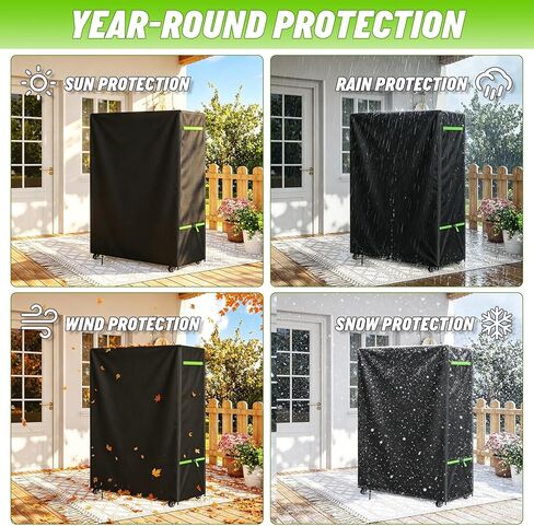ZUYIYY Outdoor TV Cover for 60-65 Inch Screen, 600D Heavy Duty Waterproof Rolling TV Stand Cover for Mobile TV Cart on Wheels, Weatherproof Patio TV Protector with Zipper & Buckles, 59"Lx15"Wx55"H in Saudi Arabia