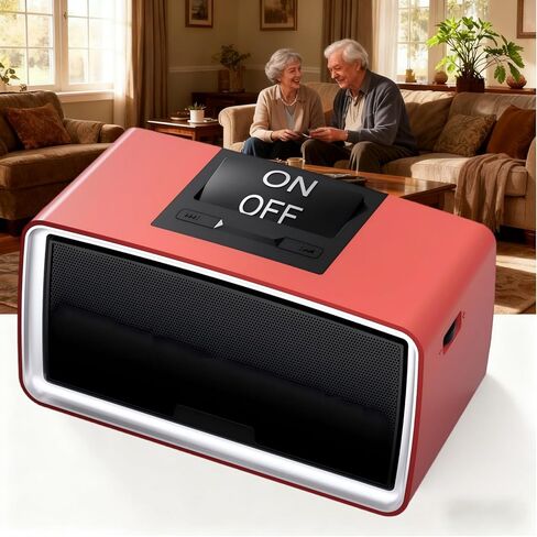 Simple MP3 Player with Large Buttons & Easy Operation, Music Player Ideal for Elderly, The Hearing Impaired, Dementia/Alzheimer's Patients, Audio Player with 32GB TF Card (Red) in Saudi Arabia