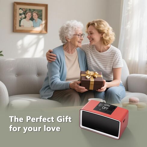 Simple MP3 Player with Large Buttons & Easy Operation, Music Player Ideal for Elderly, The Hearing Impaired, Dementia/Alzheimer's Patients, Audio Player with 32GB TF Card (Red) in Saudi Arabia