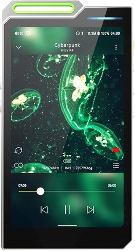 HiBy Music R4 Android MP3 MP4 Player with Spotify, 4 DAC & Class A Amp, MQA 16X HiFi Lossless Music Player with Bluetooth and WiFi, 3.5mm & 4.4mm Headphone Jack in Saudi Arabia