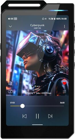 HiBy Music R4 Android MP3 MP4 Player with Spotify, 4 DAC & Class A Amp, MQA 16X HiFi Lossless Music Player with Bluetooth and WiFi, 3.5mm & 4.4mm Headphone Jack in Saudi Arabia