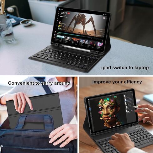 بالنسبة إلى Xiaomi Redmi Pad SE 11 بوصة 2023 مع لوحة المفاتيح ، إضاءة 7Color الخلفية ، لوحة تتبع متعددة اللمس ، حالة لوحة مفاتيح بلوتوث اللاسلكية القابلة للفصل مع حامل القلم ، الضوء والضوء ، القابل للشحن ، الأسود in Saudi Arabia