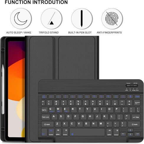 بالنسبة إلى Xiaomi Redmi Pad SE 11 بوصة 2023 مع لوحة المفاتيح ، إضاءة 7Color الخلفية ، لوحة تتبع متعددة اللمس ، حالة لوحة مفاتيح بلوتوث اللاسلكية القابلة للفصل مع حامل القلم ، الضوء والضوء ، القابل للشحن ، الأسود in Saudi Arabia