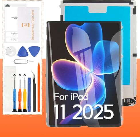 استبدال الشاشة لجهاز iPad 11 11th Gen 2025 A3355، A3356، A3354 11.0 بوصة مجموعة أجزاء إصلاح شاشة LCD LED، مع واقي الشاشة والأدوات (شاشات LCD فقط، لا تتضمن محول رقمي يعمل باللمس) in Kuwait