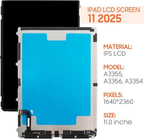 استبدال الشاشة لجهاز iPad 11 11th Gen 2025 A3355، A3356، A3354 11.0 بوصة مجموعة أجزاء إصلاح شاشة LCD LED، مع واقي الشاشة والأدوات (شاشات LCD فقط، لا تتضمن محول رقمي يعمل باللمس) in Kuwait