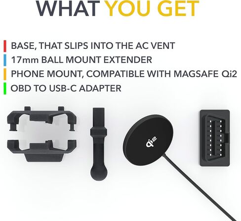 TWRAPS Phone Mount Charger for Tesla Cybertruck 2024-2026, Compatible with MagSafe Cases and iPhone 17 Including Pro & Max, No Glue Magnetic Dash Anchor, Cyber Truck Dashboard Accessories in Saudi Arabia