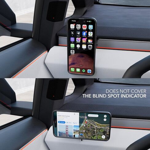TWRAPS Phone Mount Charger for Tesla Cybertruck 2024-2026, Compatible with MagSafe Cases and iPhone 17 Including Pro & Max, No Glue Magnetic Dash Anchor, Cyber Truck Dashboard Accessories in Saudi Arabia
